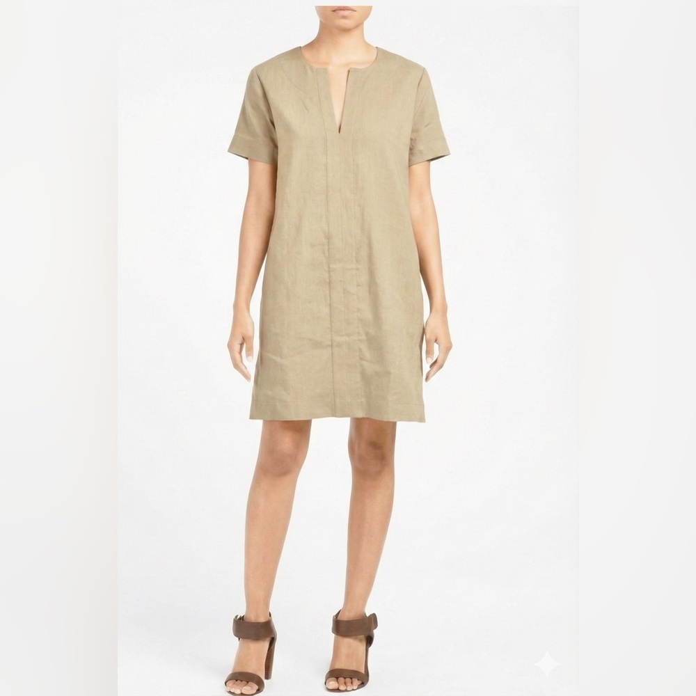 Theory Caliver Linen Blend Dress